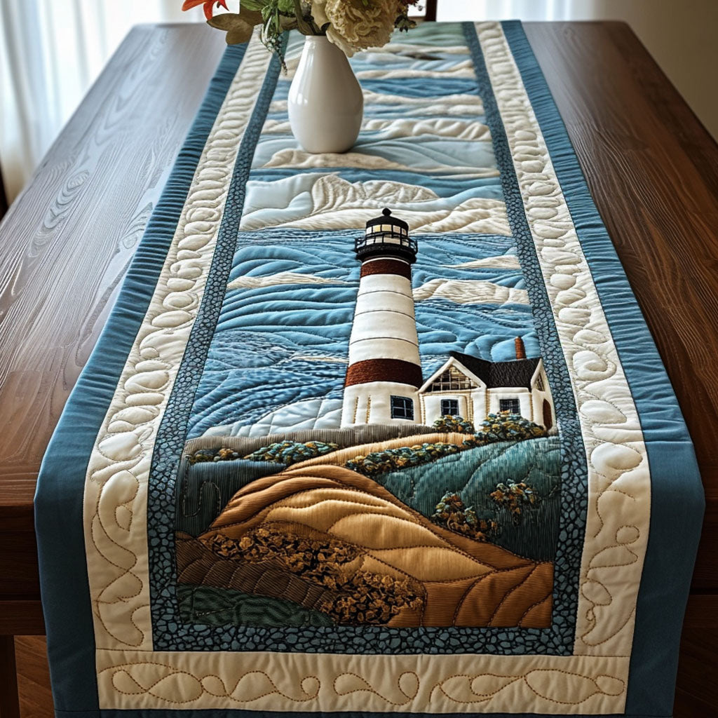 Coastal Beacon Quilted Table Runner NCU0NT3757