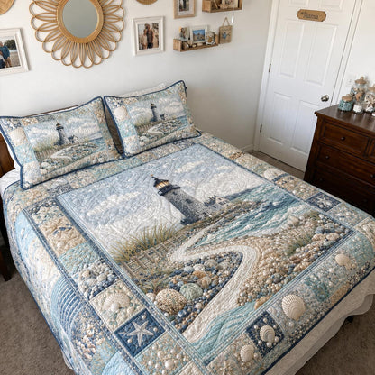 Coastal Beauty 3-Piece Quilted Bedding Set NCU0DV9797