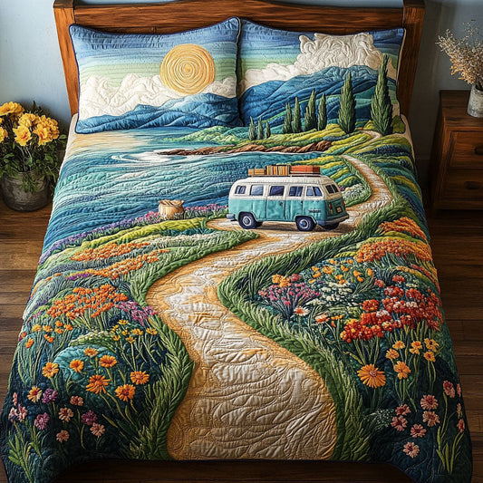 Coastal Bliss 3-Piece Quilted Bedding Set NCU0PT4383