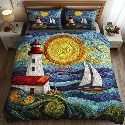 Coastal Bliss 3-Piece Quilted Bedding Set NCU0VL1360