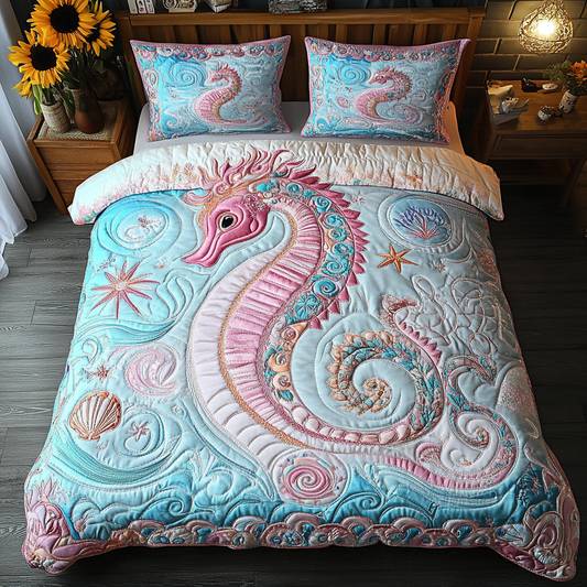 Coastal Bliss 3-Piece Quilted Bedding Set NCU0VL1623