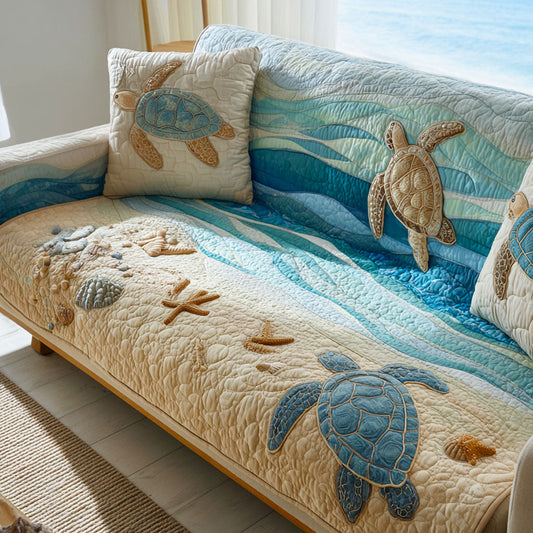 Coastal Bliss Quilted Sofa Cover NCU0TV746
