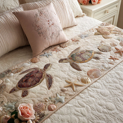 Coastal Bloom Quilted Bed Runner NCU0PT10841