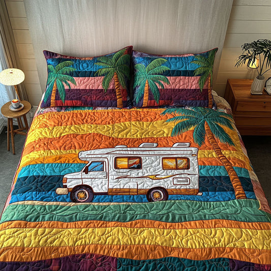 Coastal Breeze 3-Piece Quilted Bedding Set NCU0NT6400