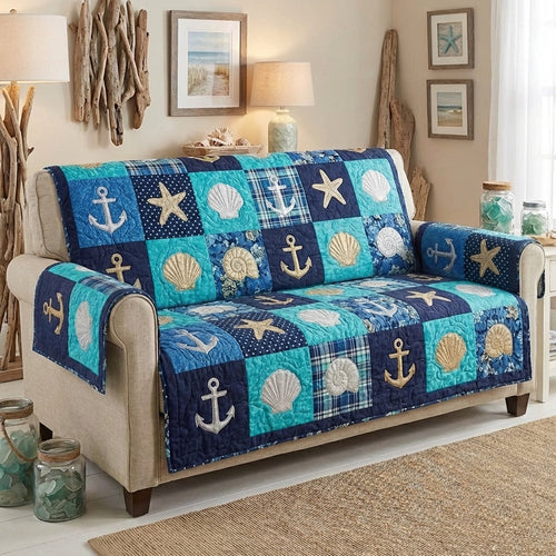 Coastal Breeze Quilted Sofa Cover NCU0DV9507
