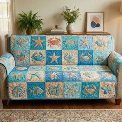 Coastal Breeze Quilted Sofa Cover NCU0TD2673