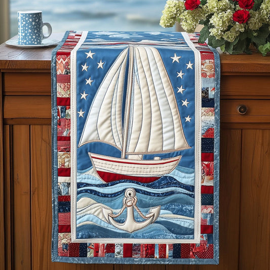 Coastal Breeze Quilted Table Runner NCU0PT5865