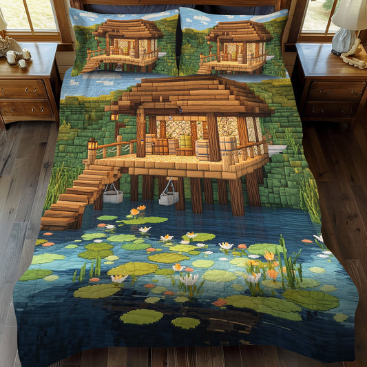Coastal Cabin 3-Piece Quilted Bedding Set NCU0PT6705