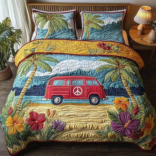 Coastal Calm 3-Piece Quilted Bedding Set NCU0DV4427