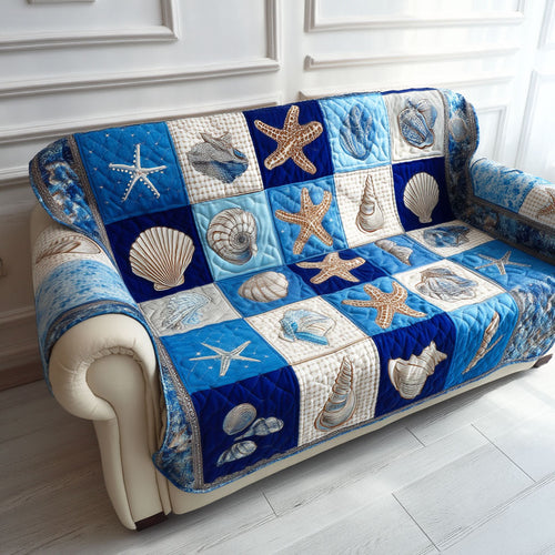 Coastal Calm Quilted Sofa Cover NCU0TD2214