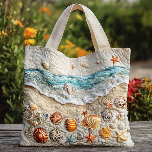 Coastal Charm Quilted Tote Bag NCU0DK9556