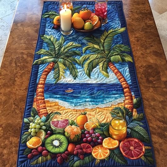 Coastal Cheers Quilted Table Runner NCU0VH5055