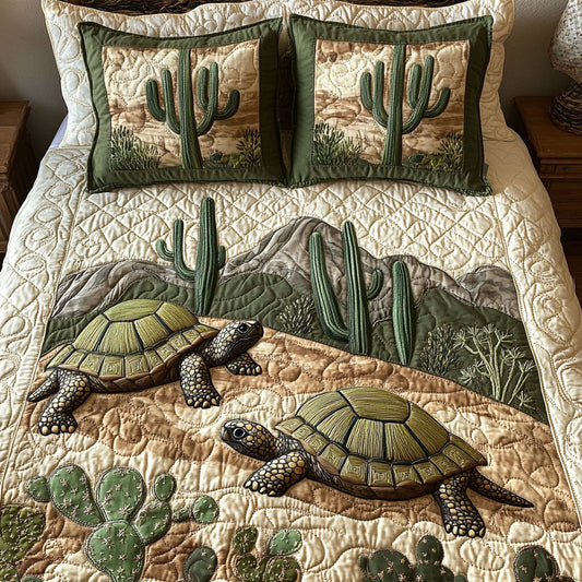 Coastal Crawler 3-Piece Quilted Bedding Set NCU0NT6964