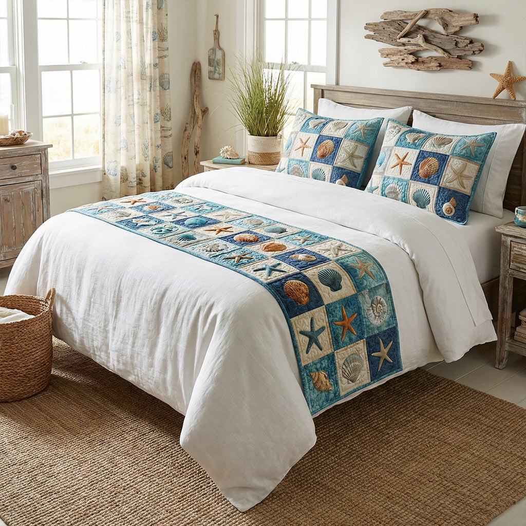 Coastal Currents Heritage Quilted Bed Runner NCU0PT11579