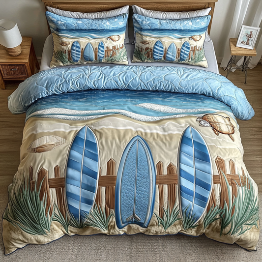 Coastal Dream 3-Piece Quilted Bedding Set NCU0VH3840