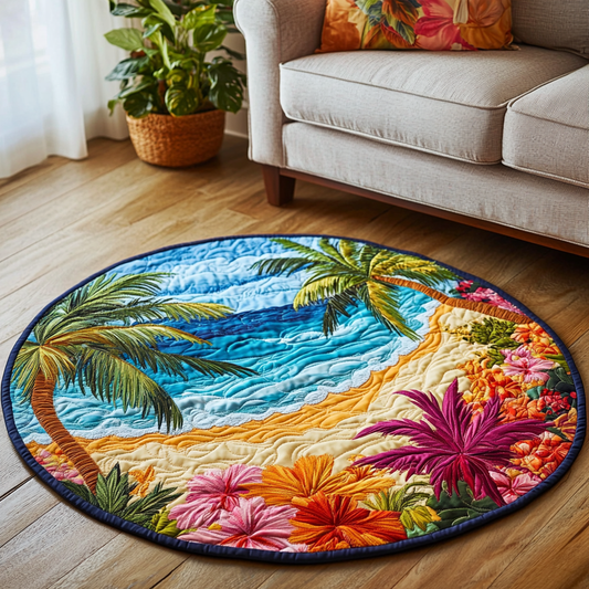 Coastal Dream Quilted Round Mat NCU0VH5369