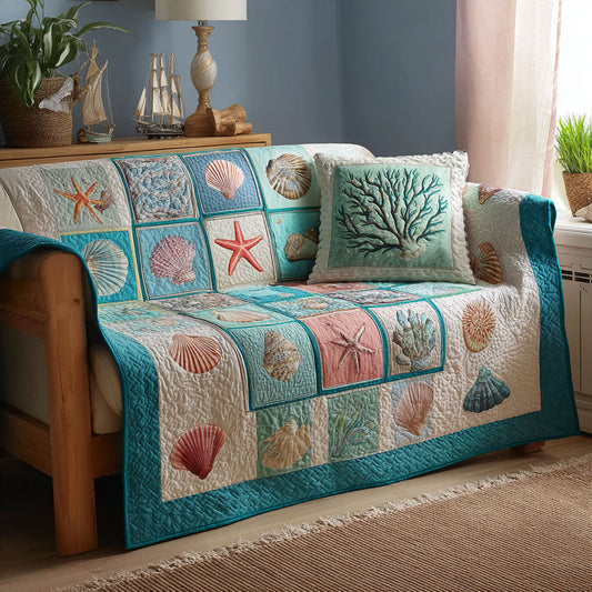 Coastal Dream Quilted Sofa Cover NCU0NT11783