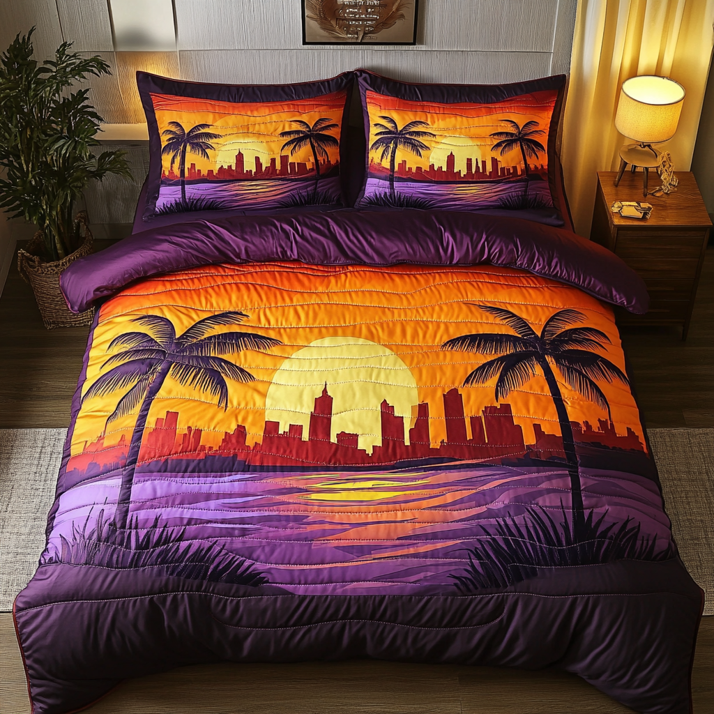 Coastal Dreams 3-Piece Quilted Bedding Set NCU0DK6772