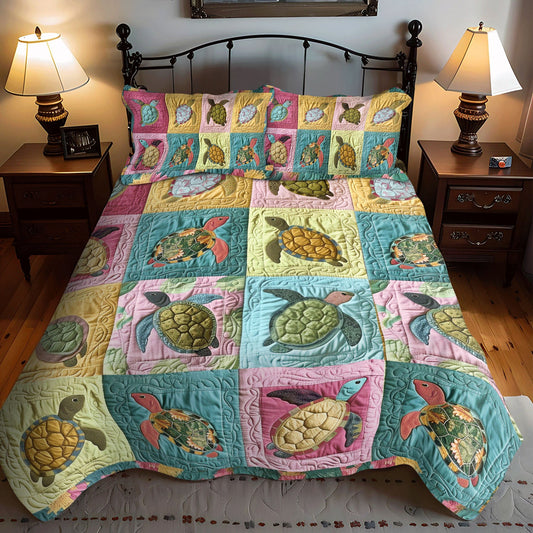 Coastal Drift 3-Piece Quilted Bedding Set NCU0TL754