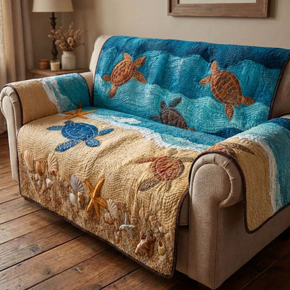 Coastal Drift Quilted Sofa Cover NCU0DK12085