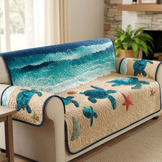Coastal Drift Quilted Sofa Cover NCU0DK12106
