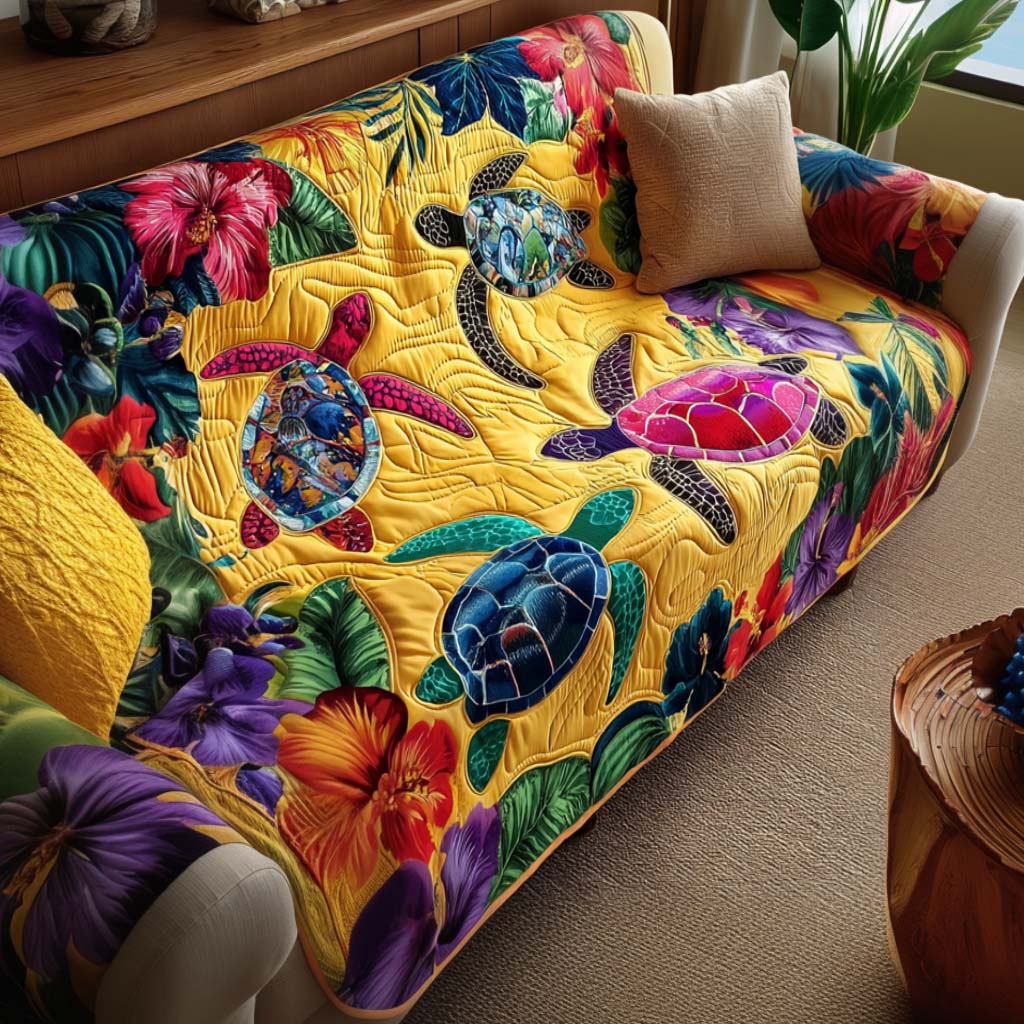 Coastal Drift Quilted Sofa Cover NCU0NT11686