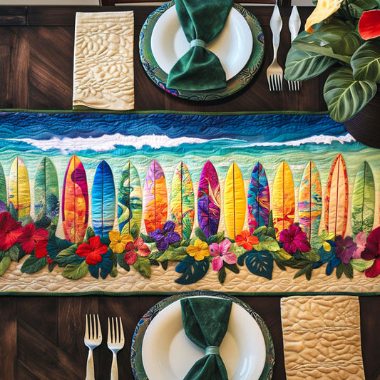 Coastal Drift Quilted Table Runner NCU0NT6590
