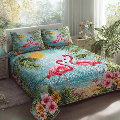 Coastal Dusk 3-Piece Quilted Bedding Set NCU0VL3530