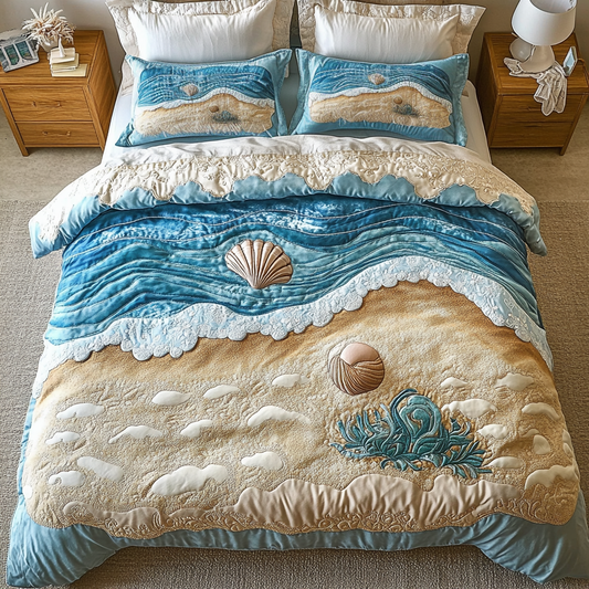 Coastal Escape 3-Piece Quilted Bedding Set NCU0DK5268
