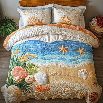 Coastal Escape 3-Piece Quilted Bedding Set NCU0DK6011