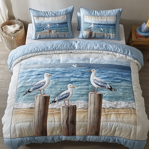Coastal Flight 3-Piece Quilted Bedding Set NCU0DK6805