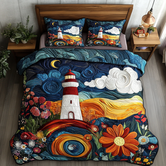 Coastal Glow 3-Piece Quilted Bedding Set NCU0DK3949