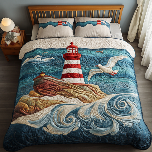 Coastal Glow 3-Piece Quilted Bedding Set NCU0DK7085