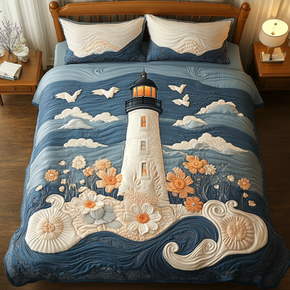 Coastal Glow 3-Piece Quilted Bedding Set NCU0DK9721