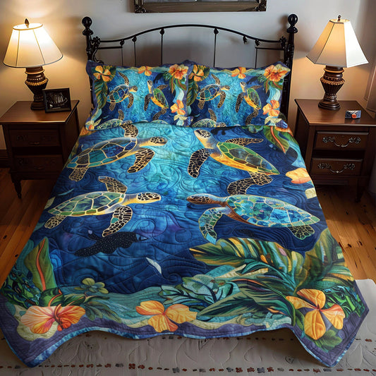 Coastal Harmony 3-Piece Quilted Bedding Set NCU0TL769