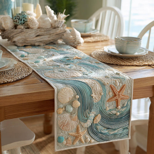 Coastal Harmony Quilted Table Runner NCU0DV9805