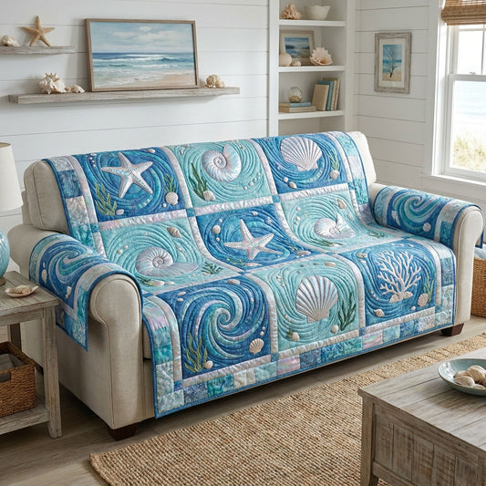 Coastal Keepsakes Quilted Sofa Cover NCU0PT11786