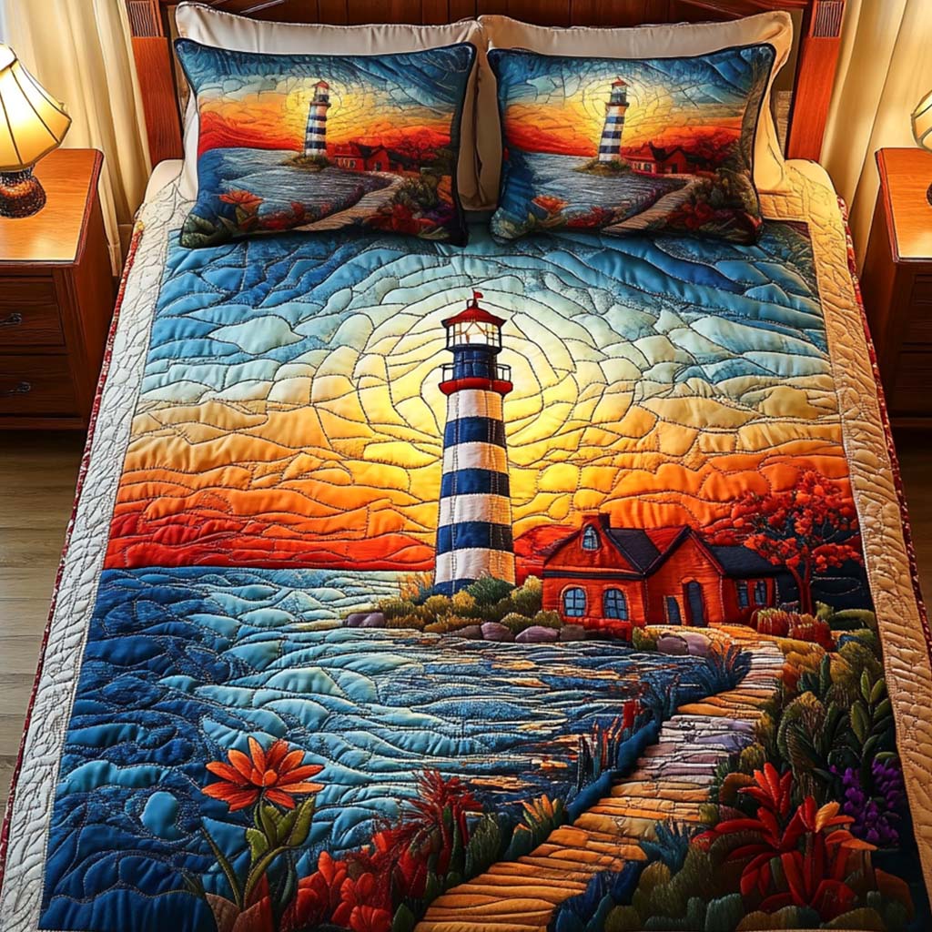 Tropical Beach 3-Piece Quilted Bedding Set GFTOMA1479 main image 0