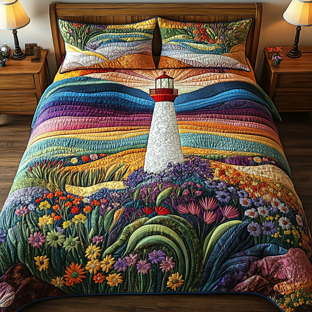 Coastal Light 3-Piece Quilted Bedding Set NCU0DV4586