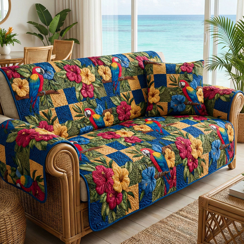 Coastal Paradise Quilted Sofa Cover NCU0NT12156