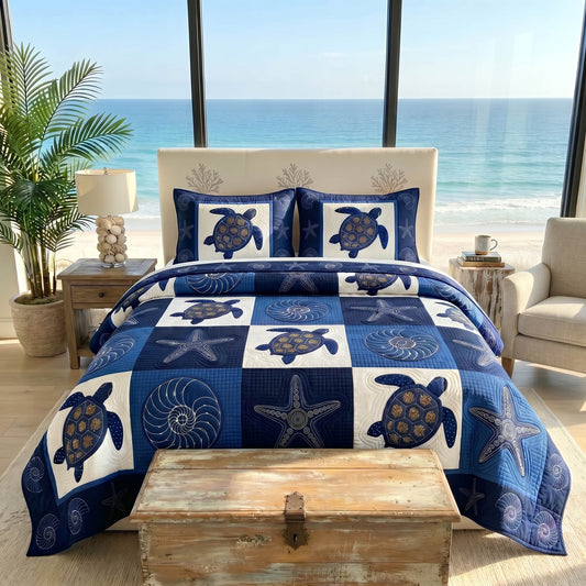 Coastal Patch 3-Piece Quilted Bedding Set NCU0TD2841