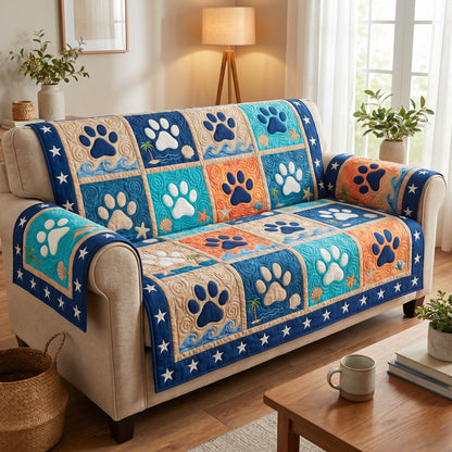 Coastal Paws Quilted Sofa Cover NCU0TD2782