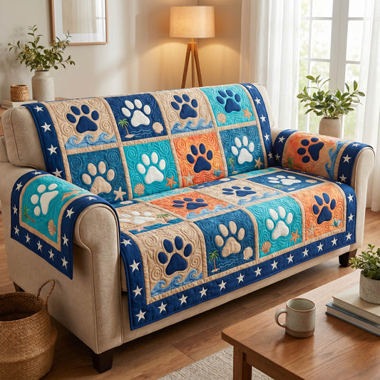 Coastal Paws Quilted Sofa Cover NCU0TD2782