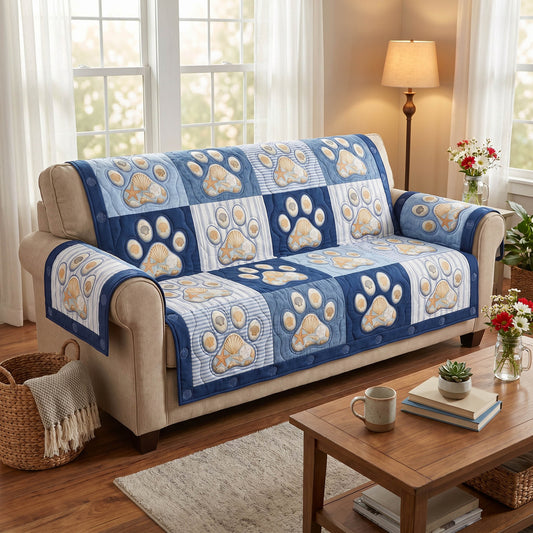 Coastal Paws Quilted Sofa Cover NCU0TD2814