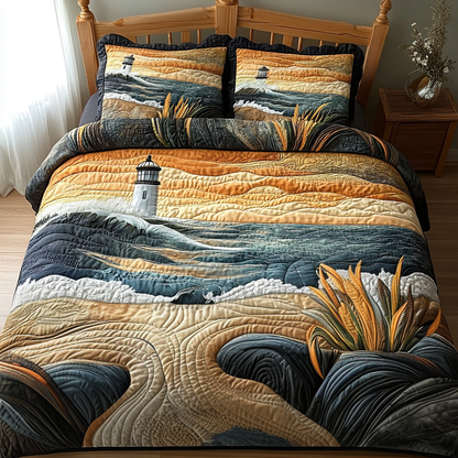 Coastal Peace 3-Piece Quilted Bedding Set NCU0DV5622