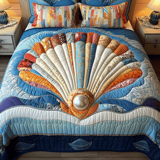 Coastal Pearl Quilted Bedding Set NCU0TH2694