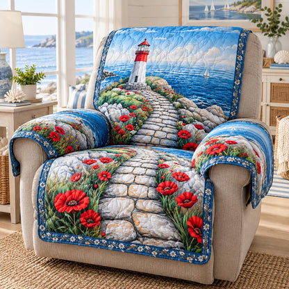 Coastal Poppy Path Quilted Sofa Cover NCU0DV10321