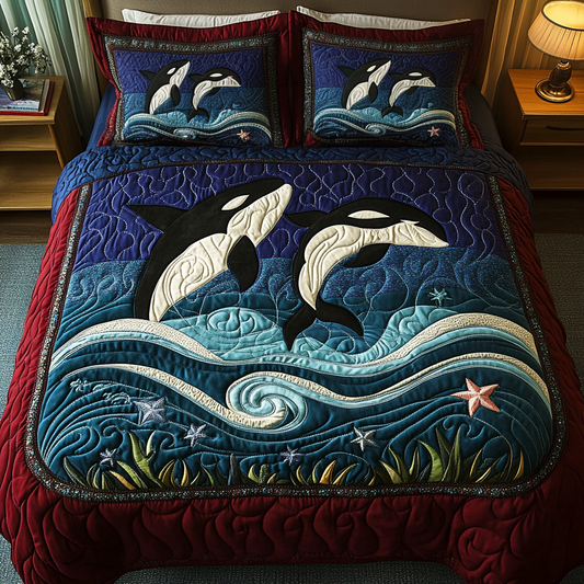 Coastal Predator 3-Piece Quilted Bedding Set NCU0DK2388