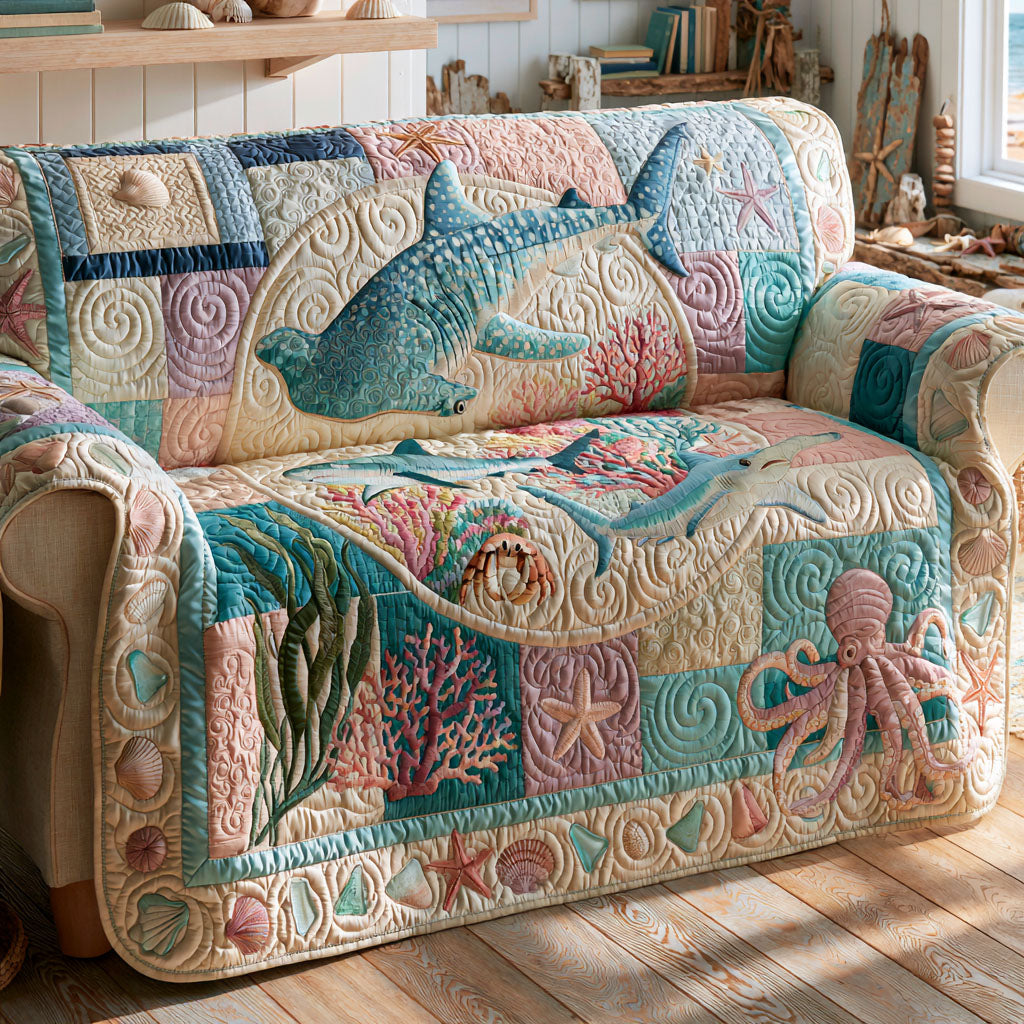 Coastal Protector Quilted Sofa Cover NCU0PT11977