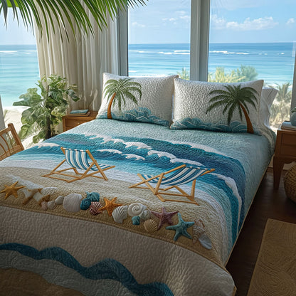 Coastal Rest 3-Piece Quilted Bedding Set NCU0PT11650